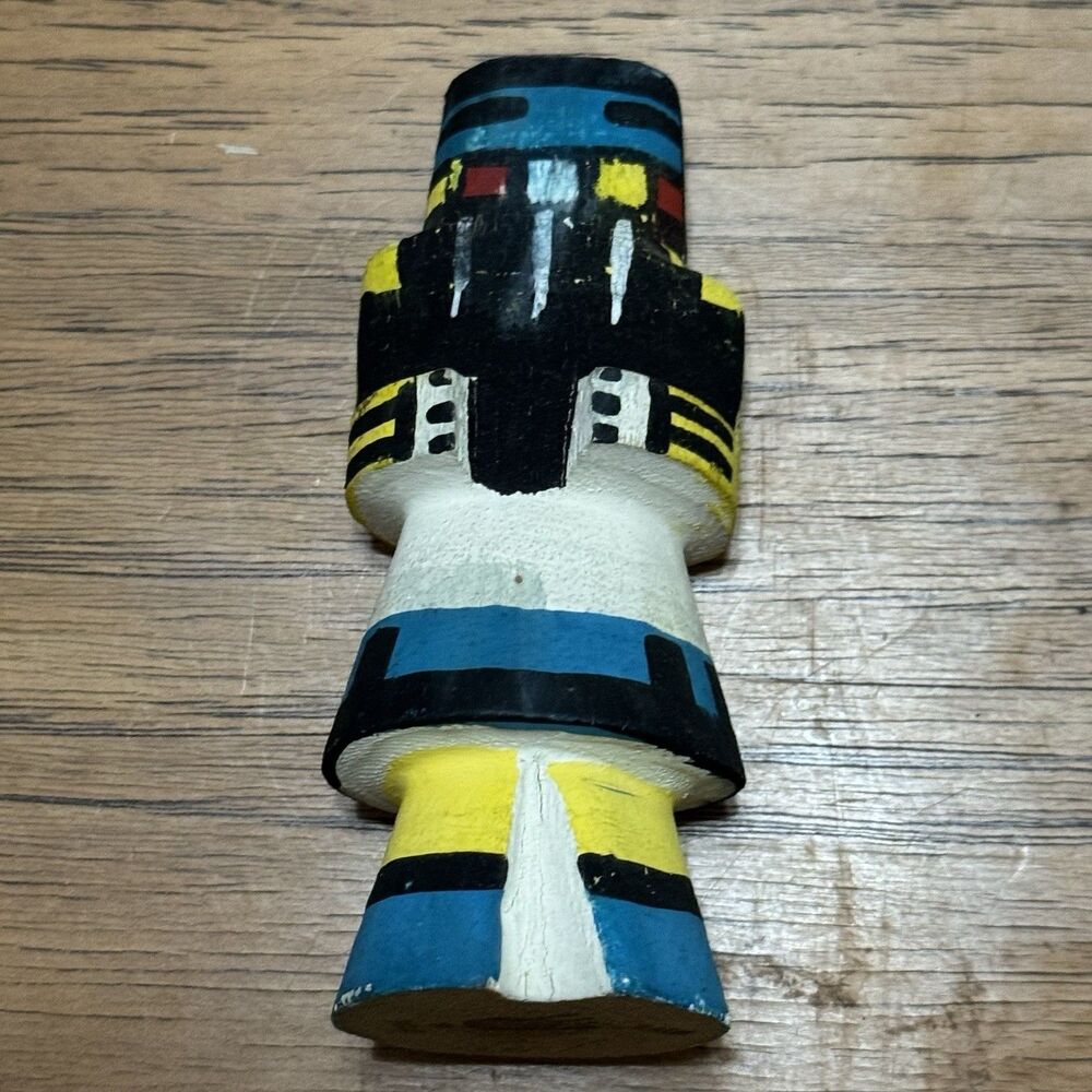 Vintage Souvenir Route 66 Hopi Native American Kachina Doll Signed Pooley 4"